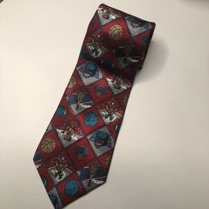 Thinking of You Ties Sports Theme Red Necktie Novelty Pattern